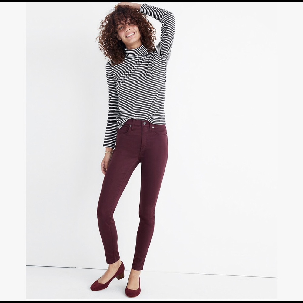 Madewell 10" High-Rise Skinny Sateen Jeans